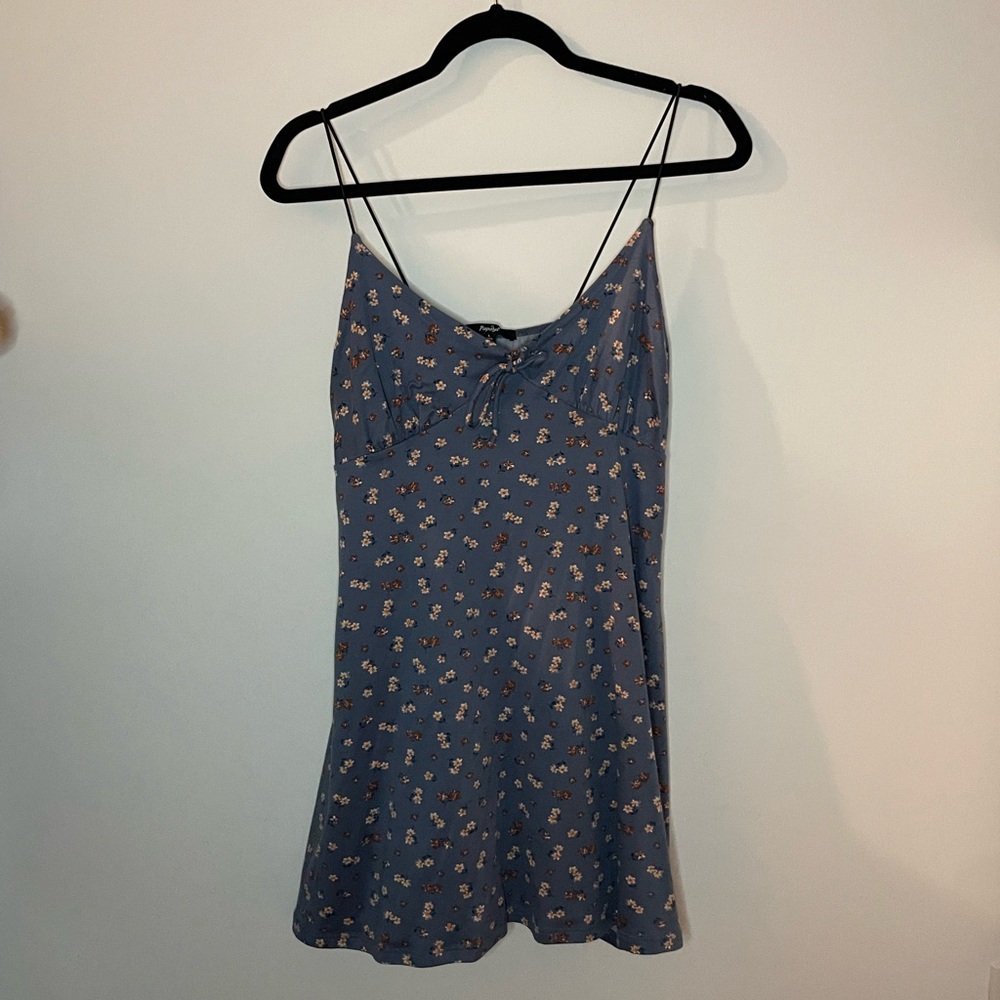 Papaya mini floral dress